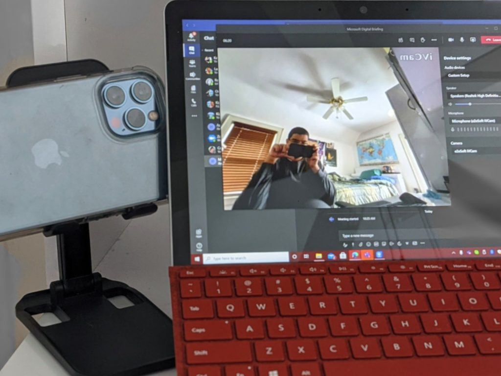 Com utilitzar el vostre iPhone o iPad com a càmera web a Microsoft Teams a Windows 10