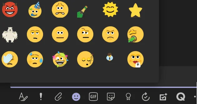 Emojiji Microsoft Teams ne delujejo