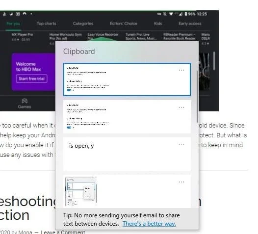 Hvernig á að eyða Windows 10 klemmuspjaldsögu