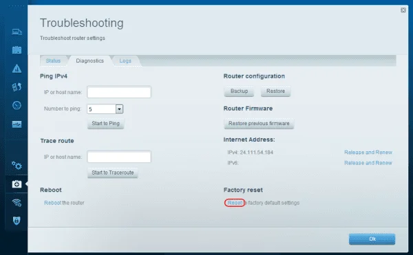 Linksys EA3500: Hur man hårdåterställer