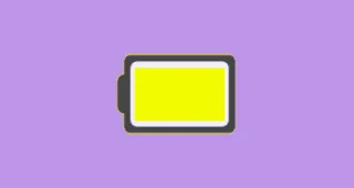 iPhone/iPad-batteriikonen är gul