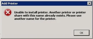 Windows: Rešite »Tiskalnika ni mogoče namestiti. Drug tiskalnik ali tiskalnik s tem imenom že obstaja«