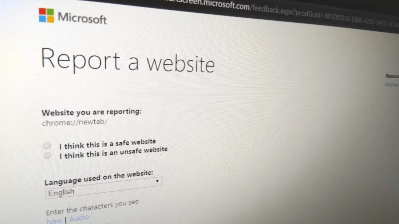 Kako prijaviti nevarno ali zlonamerno spletno mesto v programu Microsoft Edge Insider