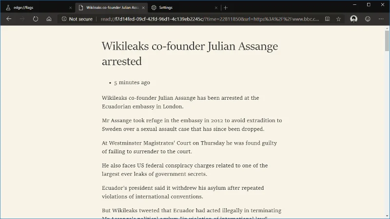 Kako omogočiti bralni pogled v programu Microsoft Edge Insider