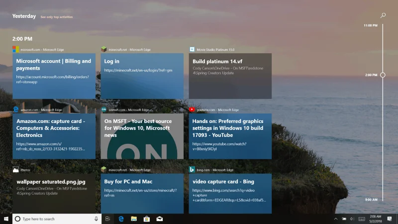 Si të hiqni historinë tuaj të vijës kohore të Windows 10
