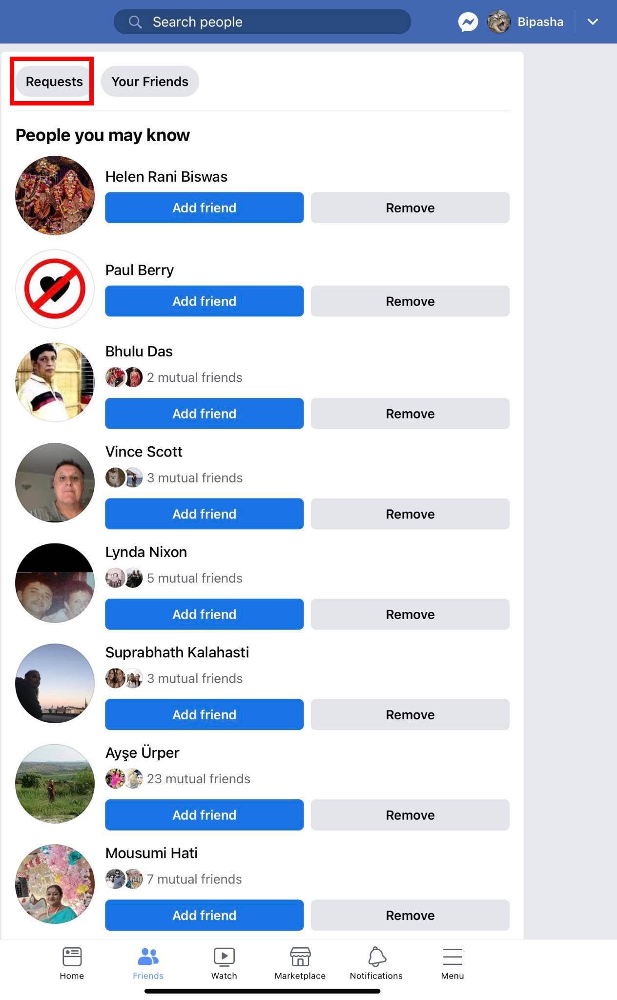 Τρόπος προβολής αιτημάτων φιλίας σε εκκρεμότητα στο Facebook