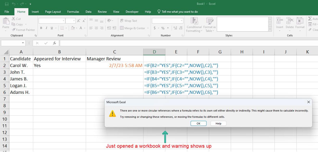 Kā programmā Excel atrast apļveida atsauces, lai izvairītos no kļūdainiem datiem