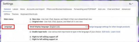 Gmail: kā mainīt noklusējuma valodu