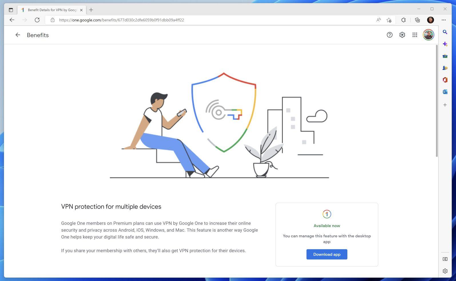 Google One VPN-i kasutamine Windowsis