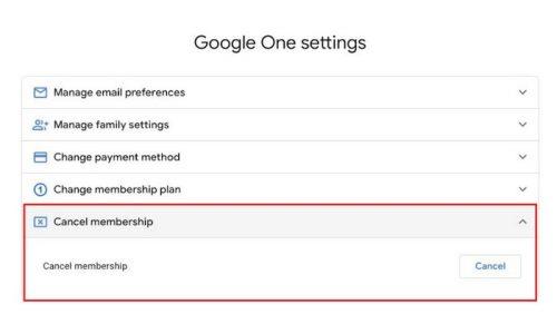 Com cancel·lar la vostra subscripció a Google One
