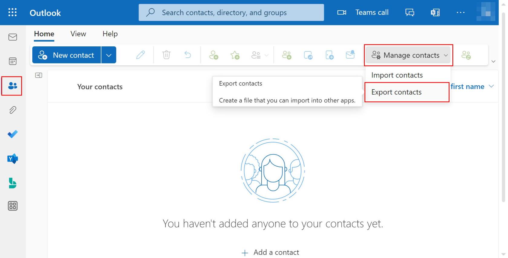 Kā eksportēt Outlook kontaktpersonas programmā Excel: 2 labākās metodes