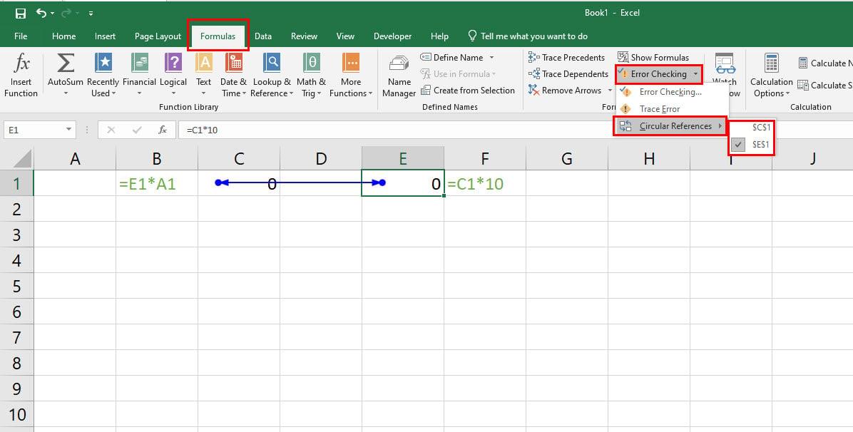 Kā programmā Excel atrast apļveida atsauces, lai izvairītos no kļūdainiem datiem