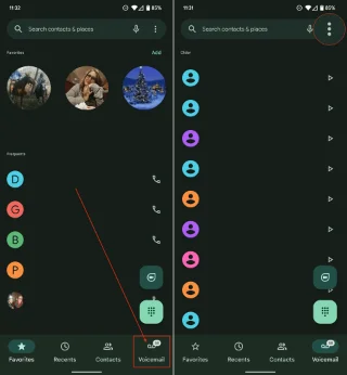 Hur man ställer in röstbrevlåda på Android