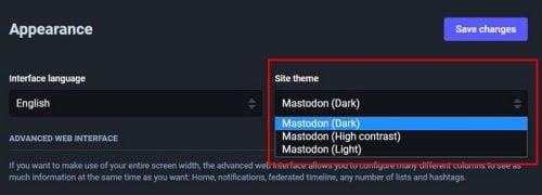 Mastodon: com activar o desactivar el mode fosc