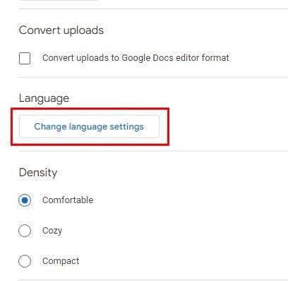 Google dokumenti: kā nomainīt valodu