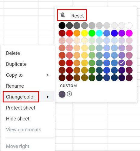Fulls de càlcul de Google: com codificar les pestanyes de colors
