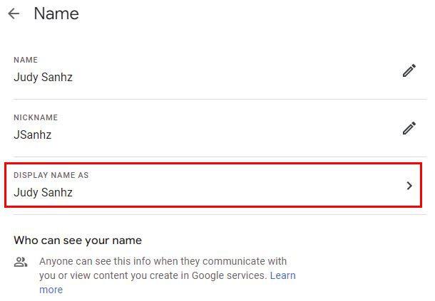 Com canviar el vostre nom a Google