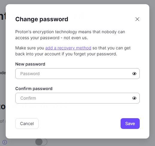 Com canviar la contrasenya de ProtonMail
