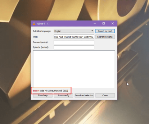 Resolto: Erro VLC 401 Non autorizado ao descargar subtítulos