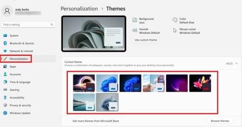 Kuidas muuta Windows 11 teemasid