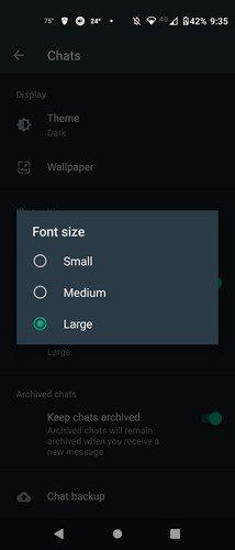 WhatsApp: Ako zmeniť veľkosť textu