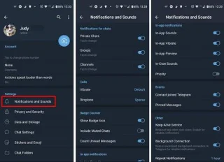 Hur du hanterar dina meddelanden på Telegram