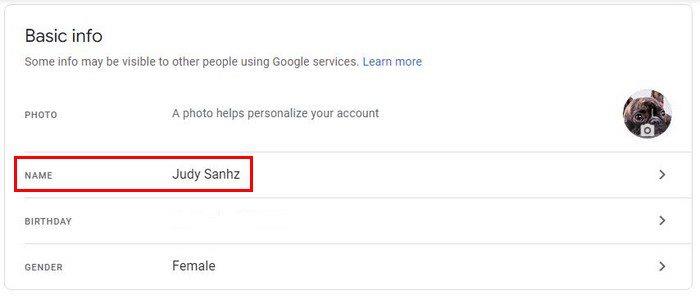 Com canviar el vostre nom a Google