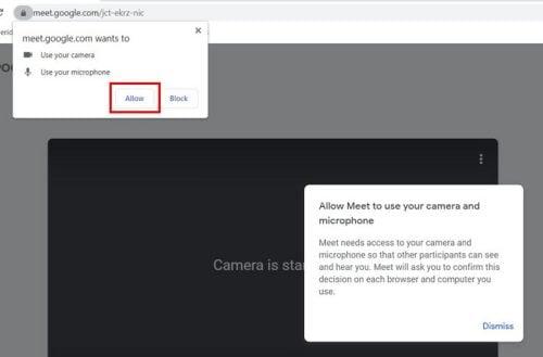 Com arreglar Google Meet no pot accedir a la càmera