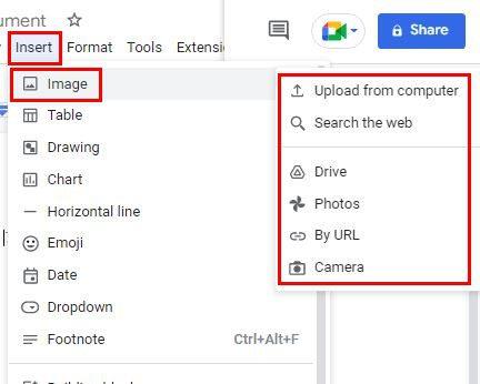 Google dokumenti: kā ievietot un pagriezt un attēlu