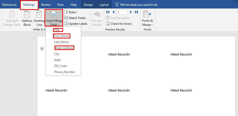 Si të printoni etiketa nga Excel duke përdorur MS Word Mail Merge