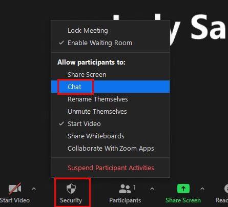 Как да деактивирате чата за Zoom среща