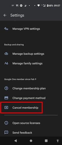 Jak zrušit své členství ve službě Google One