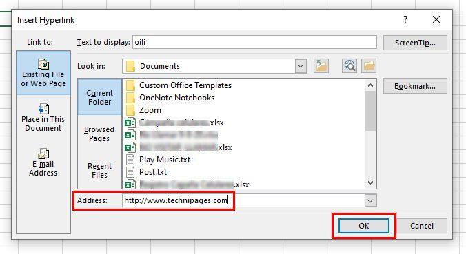 Como engadir unha hiperligazón en Excel