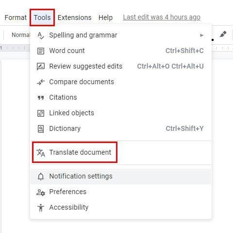 Google Docs: Si të ndryshoni gjuhën