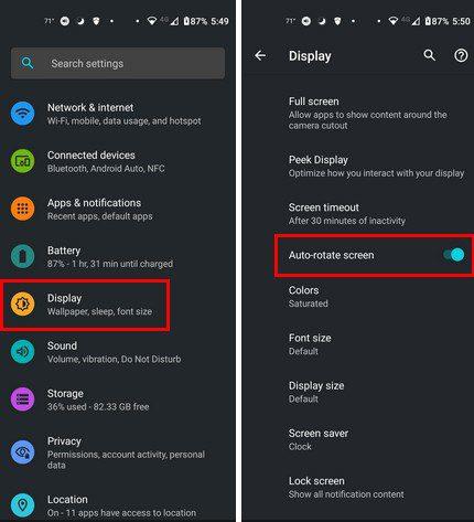Как да активирате/деактивирате завъртането на екрана на Android