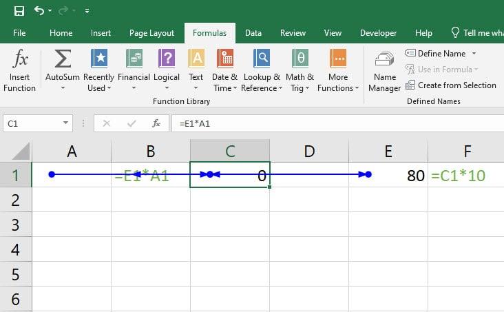 Kaip „Excel“ rasti žiedines nuorodas, kad išvengtumėte klaidingų duomenų