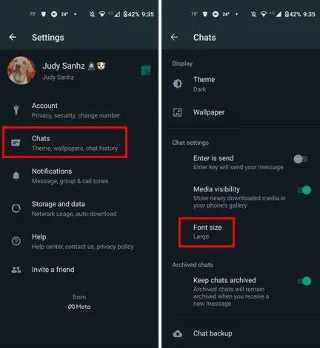 WhatsApp: Πώς να αλλάξετε το μέγεθος κειμένου