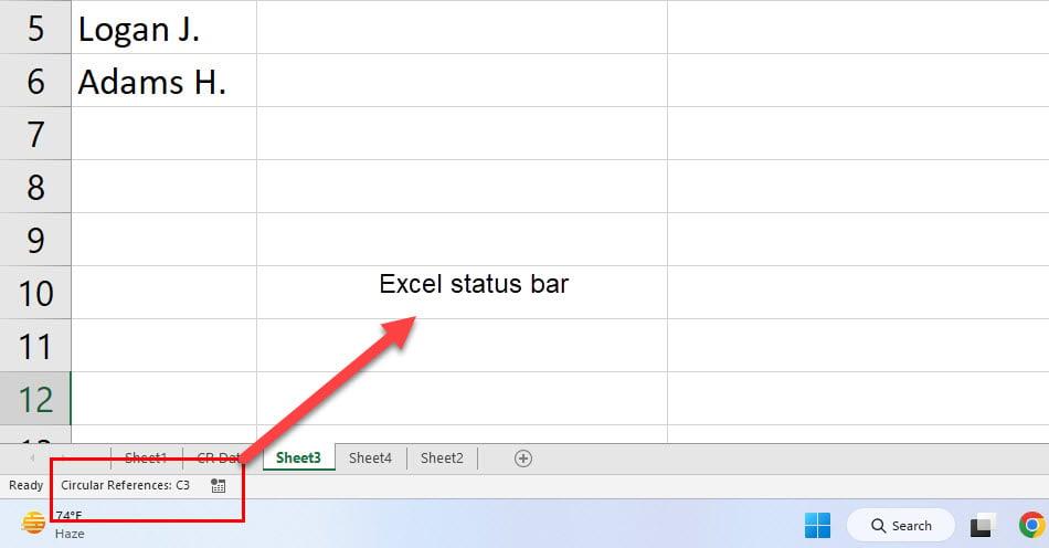 Como atopar referencias circulares en Excel para evitar datos defectuosos