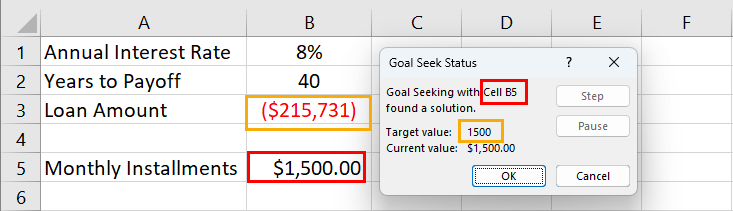 A Goal Seek használata Excelben (valós példákkal)