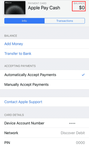 Si të shtoni para në Apple Pay pa kartë debiti