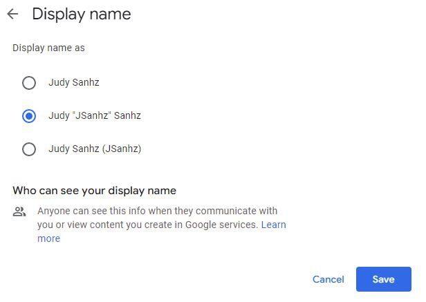 Jak změnit své jméno na Google