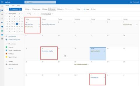 Ünnepnapok hozzáadása az Outlook-naptárhoz Windows és Web App rendszeren