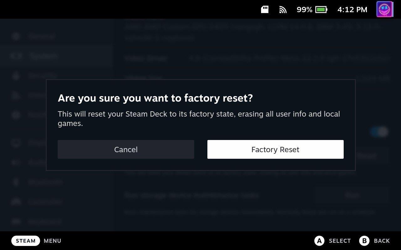 Kako resetirati Steam Deck