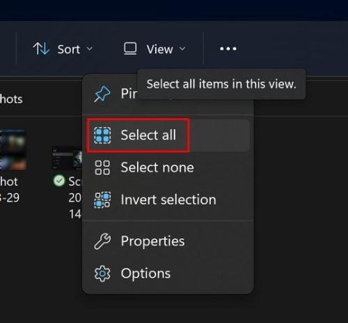 3 maneres de triar tots els fitxers d'una carpeta - Windows 11