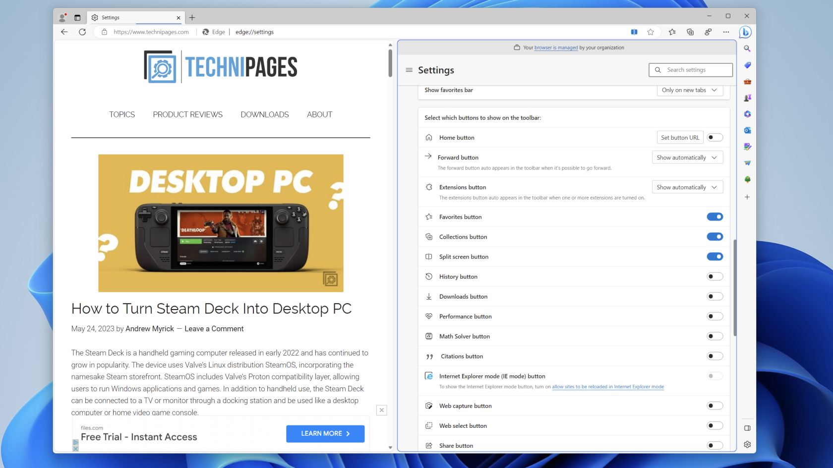 Si të aktivizoni Split-Screen në Microsoft Edge