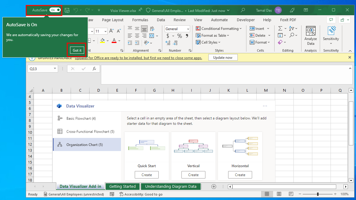 Automaattisen tallennuksen ottaminen käyttöön Excelissä Windowsissa, Macissa ja iPadissa