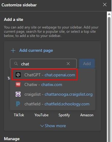 Microsoft Edge: Kako dodati ChatGPT v stransko vrstico