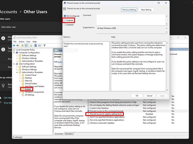 Windows 11: kuidas keelata juurdepääs registriredaktorile