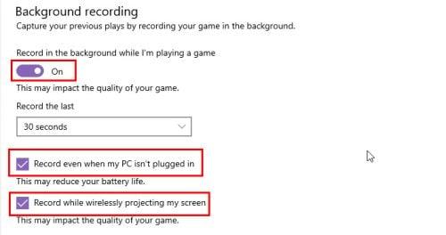 Az Xbox Game Bar rögzítési beállításainak módosítása Windows PC-n