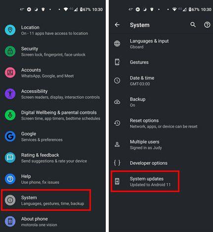 Как да проверите за актуализации на Android